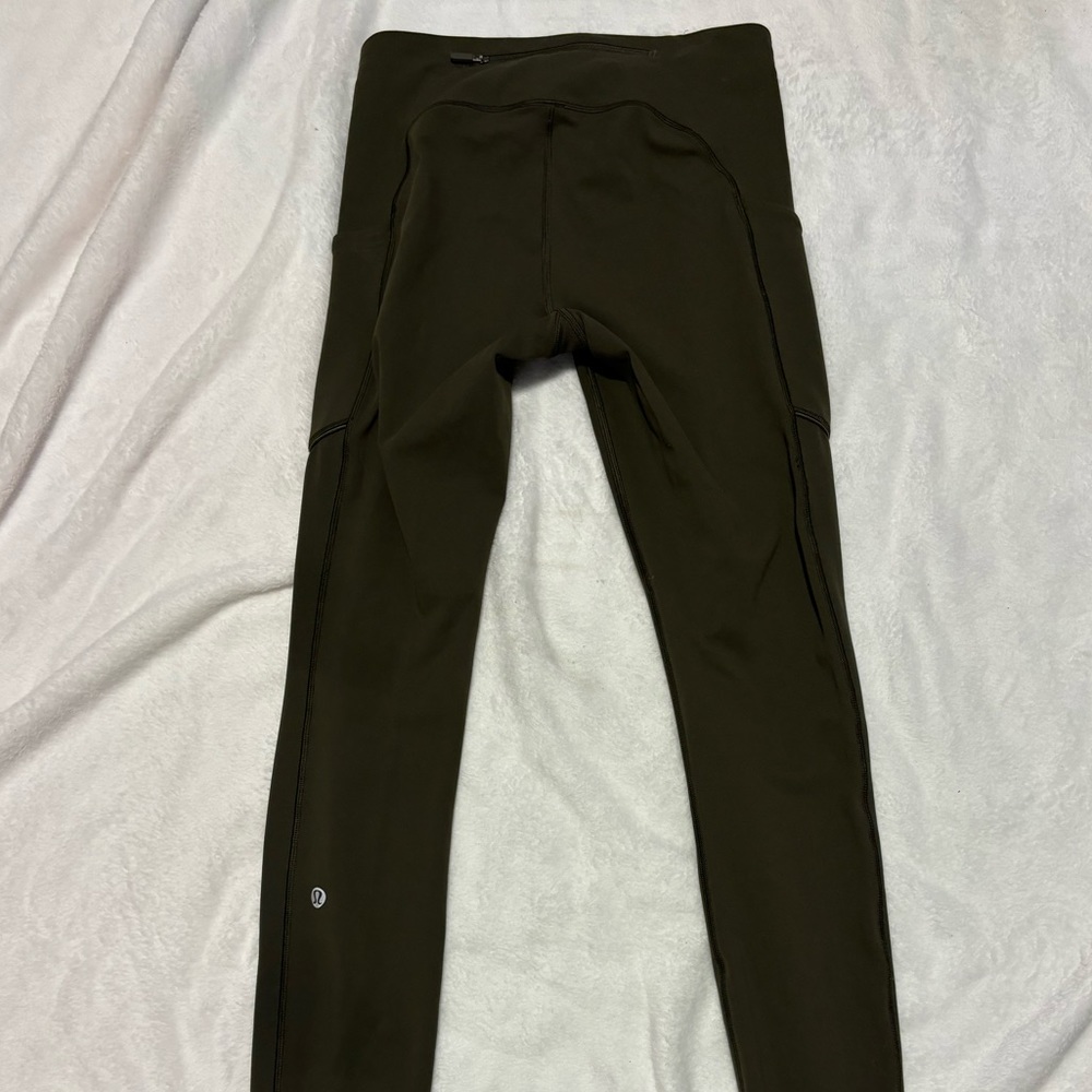 lululemon yoga pants- dark green